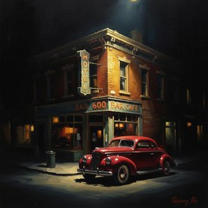 Midnight Crimson at the Corner Cafe: A Nocturnal Vignette