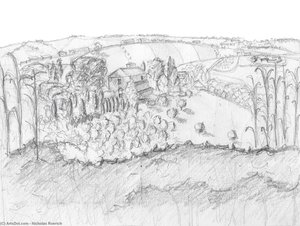 Sketch Of Countryside — Nicholas Roerich, Early Modernism
