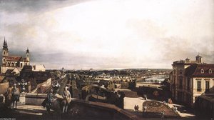 Vienna, Panorama From Palais Kaunitz — Bernardo Bellotto, Baroque Landscape Painting