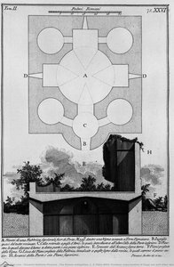 The Roman Antiquities, T. 2, Plate Xxvi. Previous Cross-section Of Large Urn And Other Details. — Giovanni Battista Piranesi