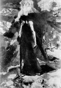Demon By The Walls Of Monastery — Mikhail Vrubel