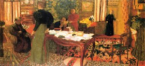 Large Interior With Six Figures — Jean-édouard Vuillard, Post-impressionism