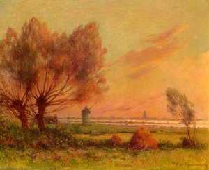 Soleil Couchant Sur Les Marais Salants — Фердинанд Ди Пуигадо, Impressionism