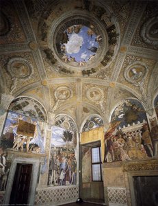 Ducalpalace - View Of The West And North Walls And The Ceiling — Andrea Mantegna, Early Renaissance