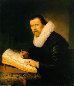 El Estudio Del Ermitaño — Rembrandt Van Rijn, Baroque Painting