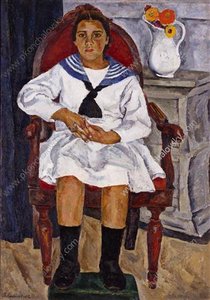 Natasha In A Chair — Pyotr Konchalovsky