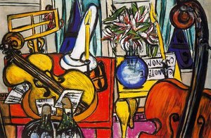 Still Life With Cello And Bass — Max Beckmann