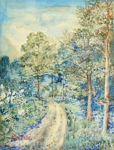 Landscape With Blue Mountain — David Davidovich Burliuk