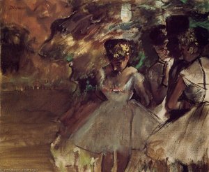 Three Dancers Behind The Scenes — Edgar Degas