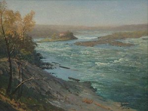 Upper Rapids, Niagara Falls — Albert Bierstadt