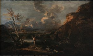 Landscape With Tobit And The Angel — Salvator Rosa, Baroque