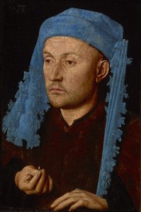 Mann mit einem blauen Turban