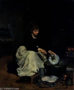 The Kitchen Maid Washing-Up