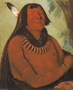 Mah Táhp Ta A, Rushes Through The Middle, A Brave — George Catlin, American Romanticism