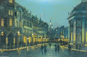 Boar Lane At Night