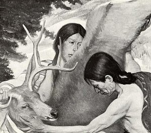 Deer Hunters' Camp, (painting)