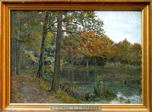 L'étang À L'automne (titre Inscrit) Feuilles Dorées (titre Inscrit Et Biffé) — Joseph-félix Bouchor