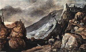 Landscape With The Temptation Of Christ — Joos De Momper, Flemish Landscape