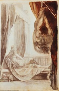 Brunhild Watching Gunther Suspended From The Ceiling On Their Wedding Night — Johann Heinrich Füssli