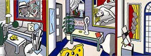Großes Interieur Mit Drei Reflexionen — Roy Lichtenstein