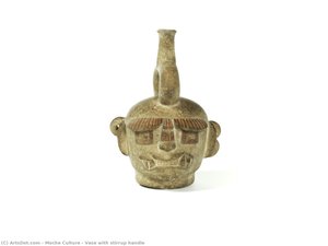 Vase With Stirrup Handle — Moche Culture