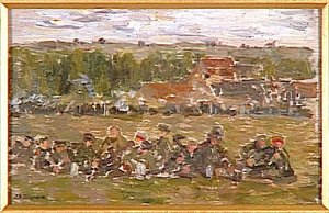 Camp De Prisonniers. Allemands Près De Soissons Armée Mangin, Septembre 1918 — Joseph-félix Bouchor