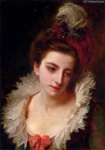 Portrait of a lady with a feathered hat