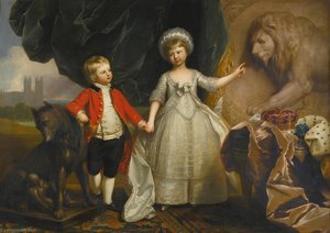 Portrait Of Prince William (1776 1834), Later 2 Nd Duke Of Gloucester And Edinburgh, And His Elder Sister, Princess Sophia (1773 1844) Of Gloucester — Benjamin West