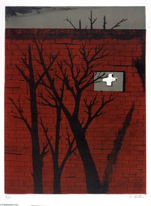 (Trees, portfolio) Trees with Red Wall