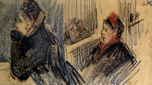 Two Women In A Balcony Box — Vincent Willem Van Gogh, Contemporary Realism