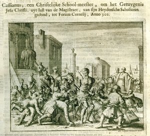 Cassianus, A Teacher, Killed By His Students, Imola, Ad 302 — Jan Luyken