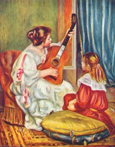 Woman With A Guitar — Pierre-auguste Renoir, Impressionism