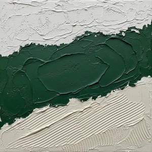 Monolithic Verdant Horizon: A Sculptural Study In Impasto And Organic Silence — David Moreau