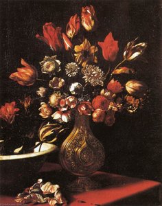 Vase Of Flowers — Carlo Dolci, Baroque Piety