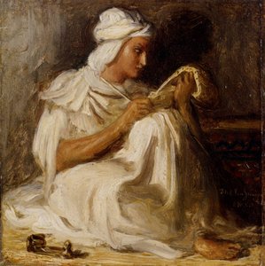 Taleb Seated (also Known As Petit Taleb, Poète Arabe) — Théodore Chassériau, Romanticism