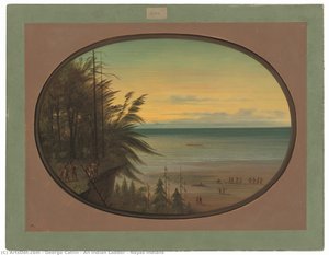 An Indian Ladder - Nayas Indians — George Catlin