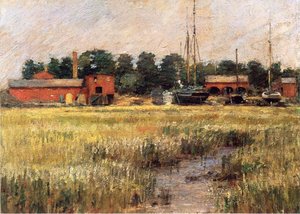 The Ship Yard — Theodore Robinson