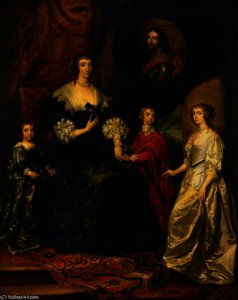 Katherine Villiers, Duchess Of Buckingham, With Her Children, Lady Mary Villiers (later Duchess Of Lennox); George Villiers, 2nd Duke Of Buckingham, And Lord Francis Villiers — Sir Anthony Van Dyck