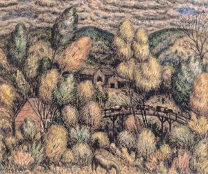 Landscape With Bridge And White Horse — Middleton Manigault