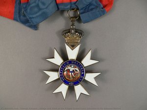 Badge and Sash of the Knight Grand Cross awarded to Sir Edmund Barton