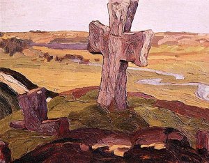 Cross On The Truvor Mound — Nicholas Roerich