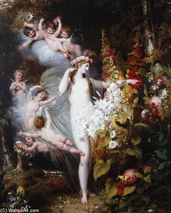Flora Unveiled By Zephyrs, — Richard Westall