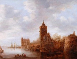 River Scene With A Castle — Wouter Knijff