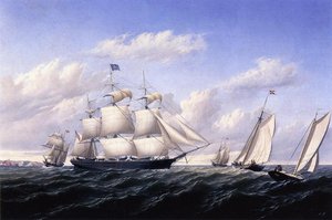 Whaleship 'speedwell Of Fairhaven, Outward Bound Off Gay Head — William Bradford