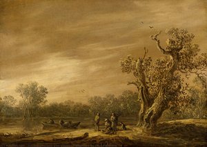 Fishermen By The Lakeshore — Jan Josephszoon Van Goyen, Dutch Golden Age