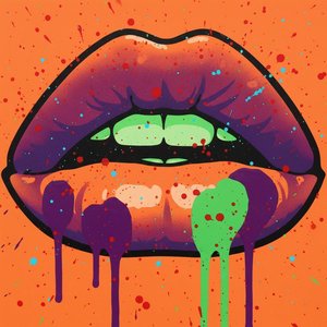Vivid Descent: A Singular Expression Of Electric Violet And Neon Chaos — Caroline Pelletier