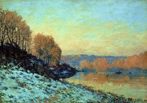 Seine Bougival Winter — Alfred Sisley