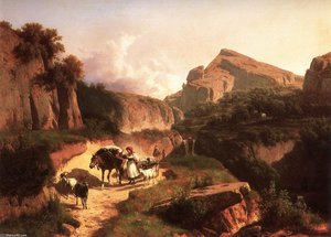 Italian Landscape with Sheperdess