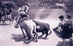 Spanish Bull Fight, (painting) — Albert Henry Krehbiel
