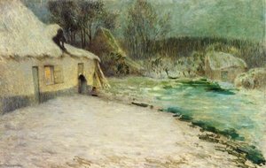 Snowy Evening, Etaples — Henri Le Sidaner